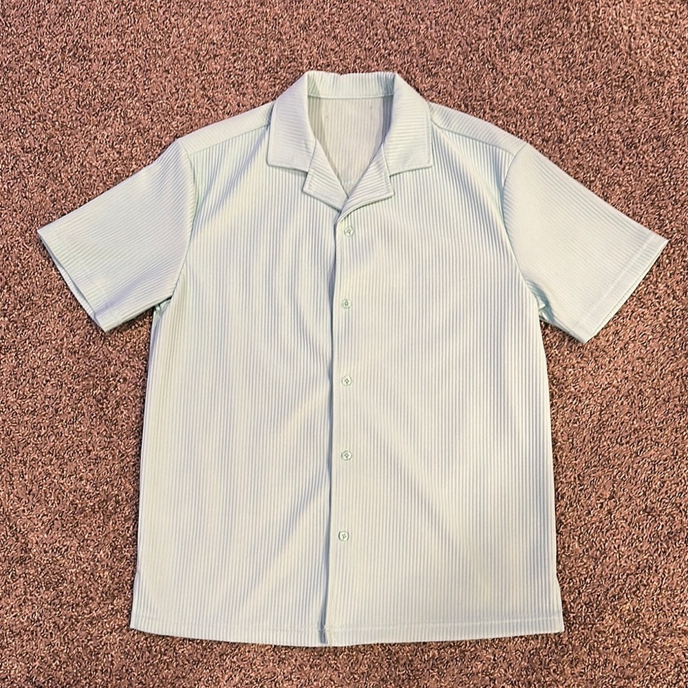 Men's Light Blue Striped Shirt
